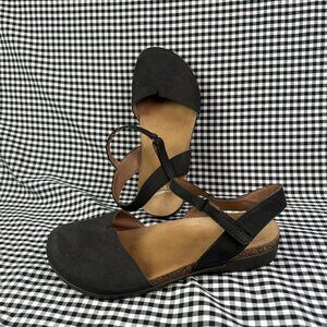 Dansko Rowan Black Brown Nubuck Leather Mary Jane Flat Shoe Womens EU 38 / US 8